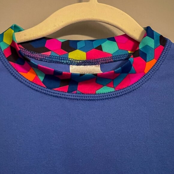 Speedo Girl's Short Sleeve Rash Guard Multi Colored Size M - Picture 4 of 8